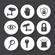 Images used to indicate security in place